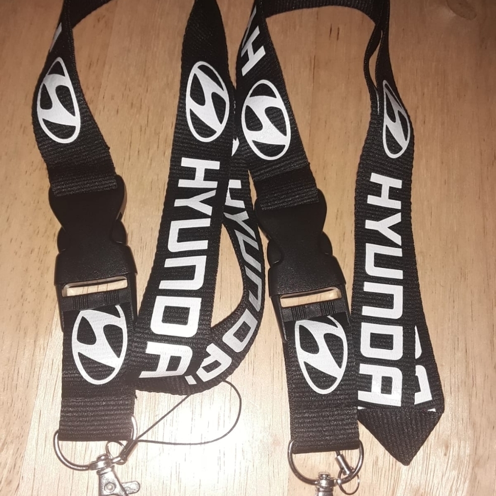 2 Hyundai Black Logo Lanyards